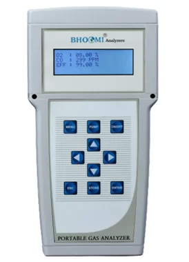 Portable Flue Gas Analyzer BI 110PV (O2, CO, Pressure & Velocity)